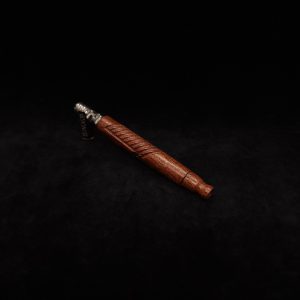 This image portrays Diagonal Slant Dynavap XL Stem/Camelthorn + Matching Mouthpiece by Dovetail Woodwork.