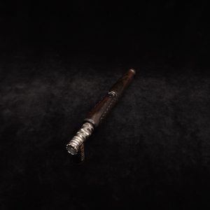 This image portrays Diagonal Slant Dynavap XL Stem/Blackwood + Matching Mouthpiece by Dovetail Woodwork.