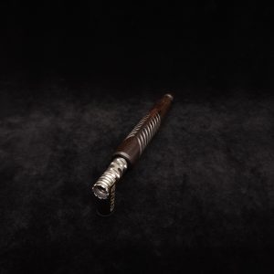 This image portrays Diagonal Slant Dynavap XL Stem/Blackwood + Matching Mouthpiece by Dovetail Woodwork.