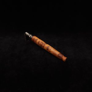 This image portrays Diagonal Slant Dynavap XL Premium Thuya Burl Stem + Matching Mouthpiece by Dovetail Woodwork.