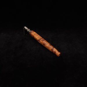 This image portrays Diagonal Slant Dynavap XL Premium Thuya Burl Stem + Matching Mouthpiece by Dovetail Woodwork.