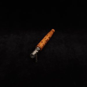 This image portrays Diagonal Slant Dynavap XL Premium Thuya Burl Stem + Matching Mouthpiece by Dovetail Woodwork.