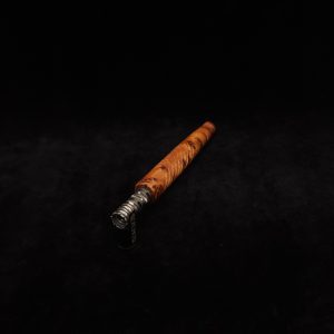 This image portrays Diagonal Slant Dynavap XL Premium Thuya Burl Stem + Matching Mouthpiece by Dovetail Woodwork.