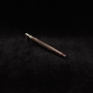 This image portrays Diagonal Slant Dynavap XL Stem/Blackwood + Matching Mouthpiece by Dovetail Woodwork.