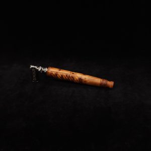 This image portrays Diagonal Slant Dynavap XL Premium Thuya Burl Stem + Matching Mouthpiece by Dovetail Woodwork.