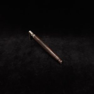 This image portrays Diagonal Slant Dynavap XL Stem/Blackwood + Matching Mouthpiece by Dovetail Woodwork.