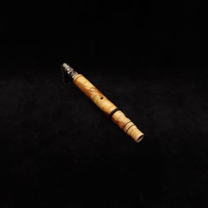 This image portrays Attenuated Dynavap XL Design Burl Stem + Matching Mouthpiece-NEW! by Dovetail Woodwork.