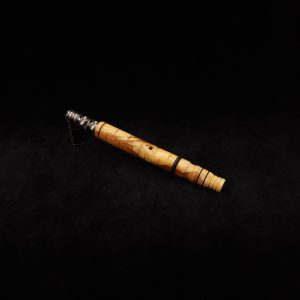 This image portrays Attenuated Dynavap XL Design Burl Stem + Matching Mouthpiece-NEW! by Dovetail Woodwork.