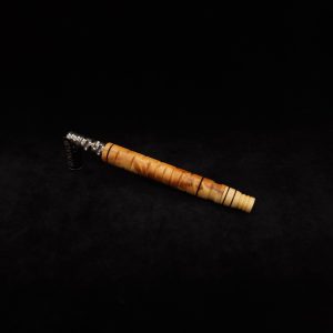 This image portrays Attenuated Dynavap XL Design Burl Stem + Matching Mouthpiece-NEW! by Dovetail Woodwork.