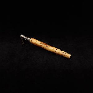 This image portrays Attenuated Dynavap XL Design Burl Stem + Matching Mouthpiece-NEW! by Dovetail Woodwork.