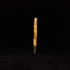 This image portrays Attenuated Dynavap XL Design Burl Stem + Matching Mouthpiece-NEW! by Dovetail Woodwork.