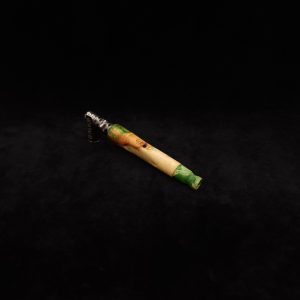 This image portrays Taper Gripped Dynavap Green Color Fade Stem + Matched Mouthpiece by Dovetail Woodwork.