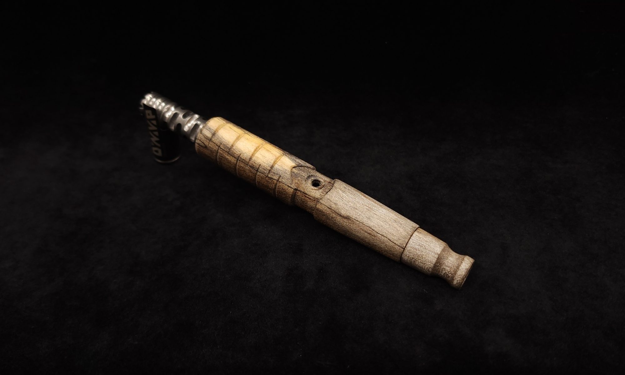 This image portrays Shield Dynavap XL Stem + Book-Matched Mouthpiece-NEW! by Dovetail Woodwork.