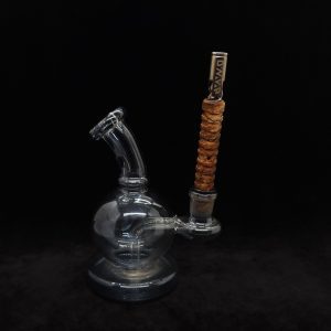 This image portrays Fractured Dynavap XL Stem + Matched Mouthpiece-NEW! by Dovetail Woodwork.