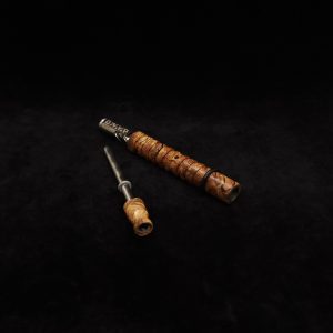 This image portrays Fractured Dynavap XL Stem + Matched Mouthpiece-NEW! by Dovetail Woodwork.