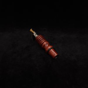 This image portrays Dynavap 14mm WPA Stem-S.S. Metal Core-Finned/Manzanita Burl-NEW! by Dovetail Woodwork.