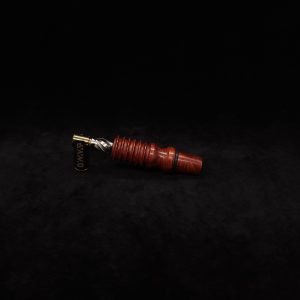 This image portrays Dynavap 14mm WPA Stem-S.S. Metal Core-Finned/Manzanita Burl-NEW! by Dovetail Woodwork.