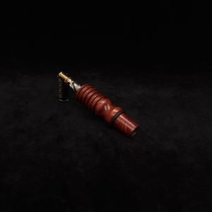 This image portrays Dynavap 14mm WPA Stem-S.S. Metal Core-Finned/Manzanita Burl-NEW! by Dovetail Woodwork.