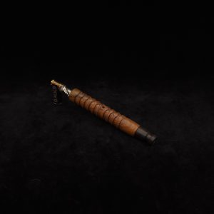 This image portrays Fractured Dynavap XL Stem/Lignum Vitae+Ebony Mouthpiece-NEW! by Dovetail Woodwork.