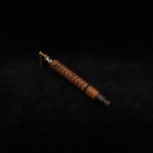 This image portrays Fractured Dynavap XL Stem/Lignum Vitae+Ebony Mouthpiece-NEW! by Dovetail Woodwork.