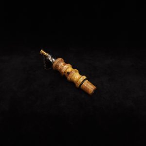 This image portrays Dynavap 14mm WPA Stem-S.S. Metal Core-Amboyna Burl-NEW! by Dovetail Woodwork.