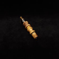 This image portrays Dynavap 14mm WPA Stem-S.S. Metal Core-Amboyna Burl-NEW! by Dovetail Woodwork.