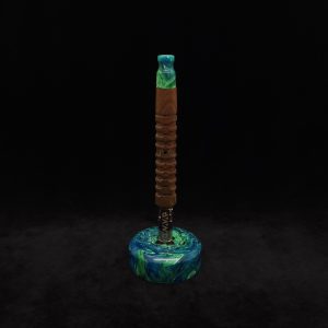 This image portrays DynaPuck-Cosmic Series-Dynavap Stem Display-Luminescent by Dovetail Woodwork.