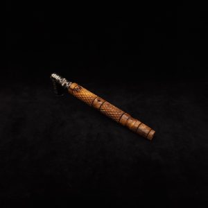 This image portrays Attenuated Dynavap XL Diamond Burl Stem + Matching Mouthpiece-NEW! by Dovetail Woodwork.