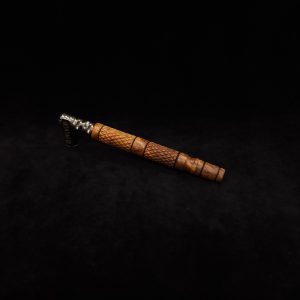 This image portrays Attenuated Dynavap XL Diamond Burl Stem + Matching Mouthpiece-NEW! by Dovetail Woodwork.