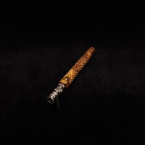 This image portrays Attenuated Dynavap XL Diamond Burl Stem + Matching Mouthpiece-NEW! by Dovetail Woodwork.