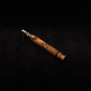 This image portrays Attenuated Dynavap XL Diamond Burl Stem + Matching Mouthpiece-NEW! by Dovetail Woodwork.