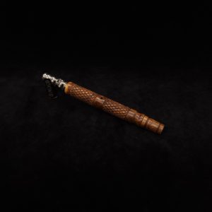 This image portrays Attenuated Dynavap XL Diamond Burl Stem + Matching Mouthpiece-NEW! by Dovetail Woodwork.