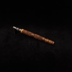 This image portrays Attenuated Dynavap XL Diamond Burl Stem + Matching Mouthpiece-NEW! by Dovetail Woodwork.