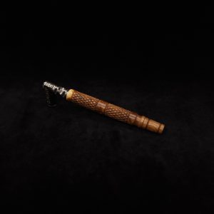 This image portrays Attenuated Dynavap XL Diamond Burl Stem + Matching Mouthpiece-NEW! by Dovetail Woodwork.