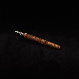 This image portrays Attenuated Dynavap XL Diamond Burl Stem + Matching Mouthpiece-NEW! by Dovetail Woodwork.