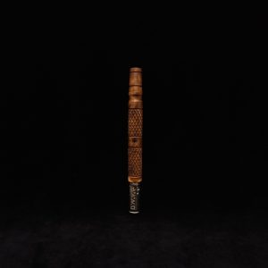 This image portrays Attenuated Dynavap XL Diamond Burl Stem + Matching Mouthpiece-NEW! by Dovetail Woodwork.