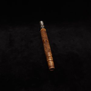 This image portrays Attenuated Dynavap XL Diamond Burl Stem + Matching Mouthpiece-NEW! by Dovetail Woodwork.