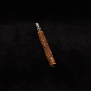 This image portrays Attenuated Dynavap XL Diamond Burl Stem + Matching Mouthpiece-NEW! by Dovetail Woodwork.