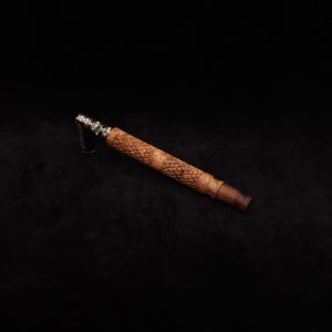 This image portrays Attenuated Dynavap XL Diamond Burl Stem + Matching Mouthpiece-NEW! by Dovetail Woodwork.