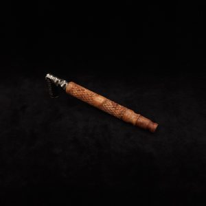 This image portrays Attenuated Dynavap XL Diamond Burl Stem + Matching Mouthpiece-NEW! by Dovetail Woodwork.