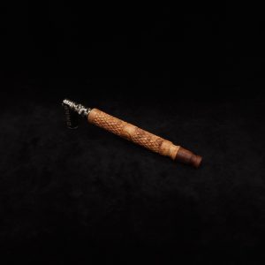 This image portrays Attenuated Dynavap XL Diamond Burl Stem + Matching Mouthpiece-NEW! by Dovetail Woodwork.