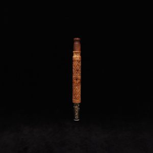 This image portrays Attenuated Dynavap XL Diamond Burl Stem + Matching Mouthpiece-NEW! by Dovetail Woodwork.