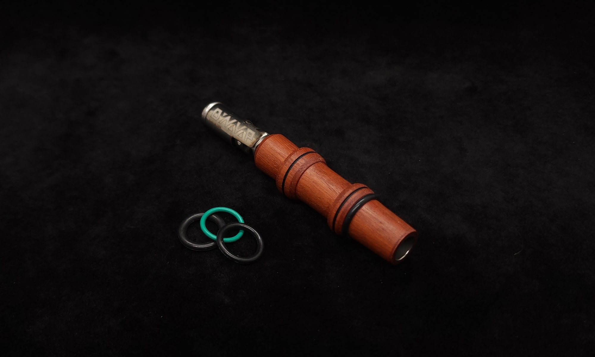 This image portrays Dynavap 14mm WPA Stem-S.S. Metal Core-Eucalyptus-NEW! by Dovetail Woodwork.