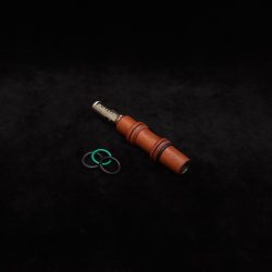 This image portrays Dynavap 14mm WPA Stem-S.S. Metal Core-Eucalyptus-NEW! by Dovetail Woodwork.