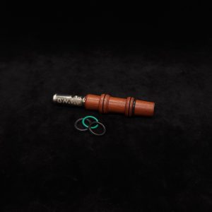 This image portrays Dynavap 14mm WPA Stem-S.S. Metal Core-Eucalyptus-NEW! by Dovetail Woodwork.