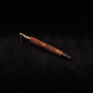 This image portrays Attenuated Dynavap XL Diamond Burl Stem + Mouthpiece by Dovetail Woodwork.