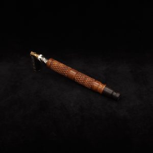 This image portrays Attenuated Dynavap XL Diamond Burl Stem + Mouthpiece by Dovetail Woodwork.