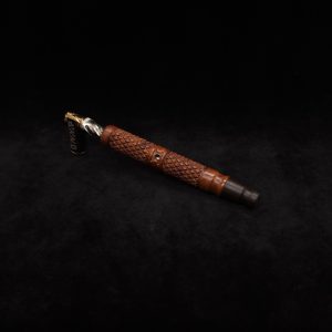 This image portrays Attenuated Dynavap XL Diamond Burl Stem + Mouthpiece by Dovetail Woodwork.