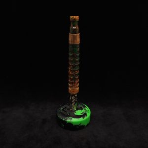 This image portrays DynaPuck-Cosmic Series-Dynavap Stem Display by Dovetail Woodwork.