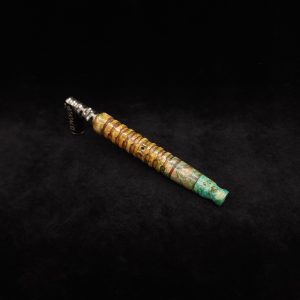 This image portrays Fractured Dynavap XL Stem/Burnished Cut + Matched Mouthpiece-NEW! by Dovetail Woodwork.